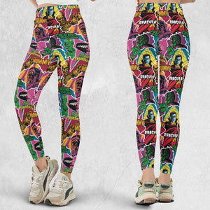 Monsters Pop Collage Universal Monsters Legging