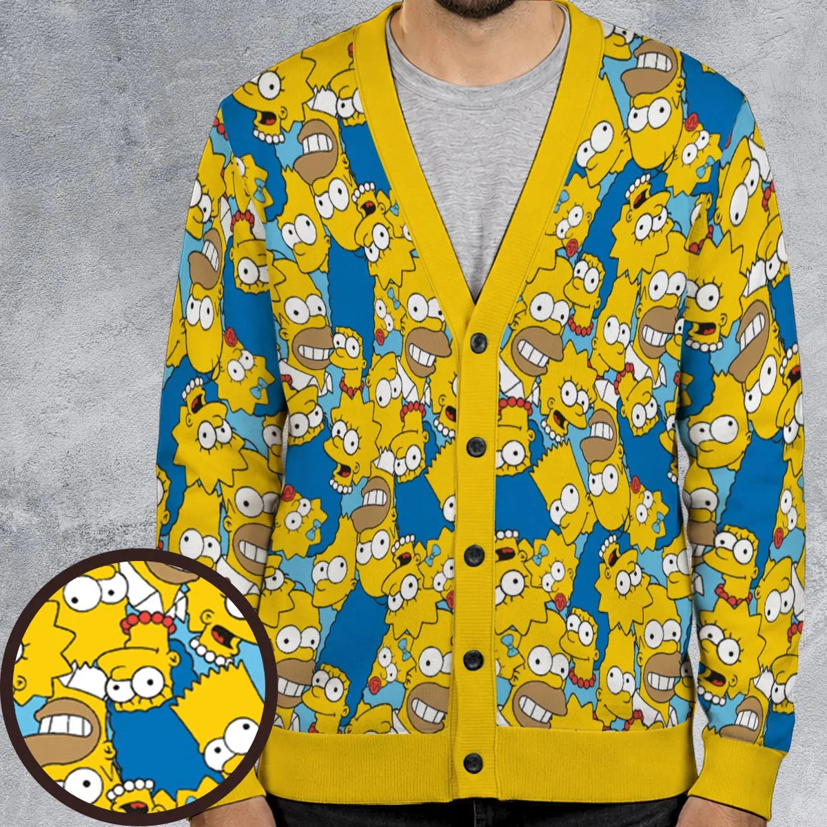 Head Toss The Simpson Characters Cardigan