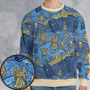 Starry Night Tardis Doctor Who All-over Print Sweatshirt