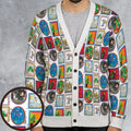 Nostalgic Kids Books Stamps Cardigan