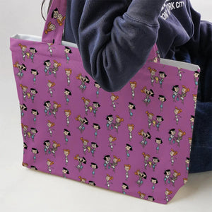 Wilma and Betty The Flintstones Large Tote Bag