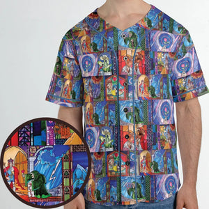 Beauty And The Beast Story Windows Unisex Baseball Jersey