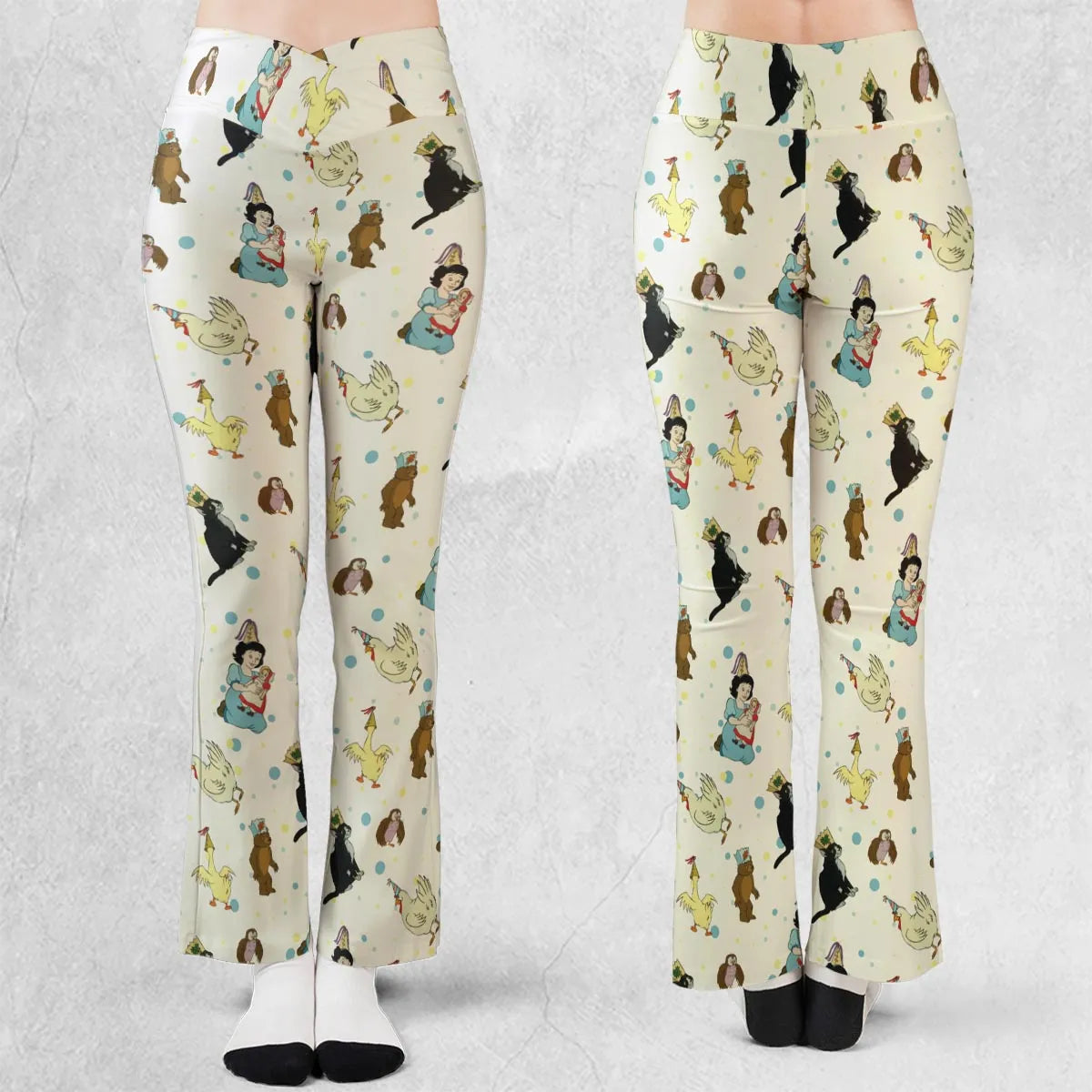 The Curious Cub and His Forest Friends Little Bear Flare Leggings