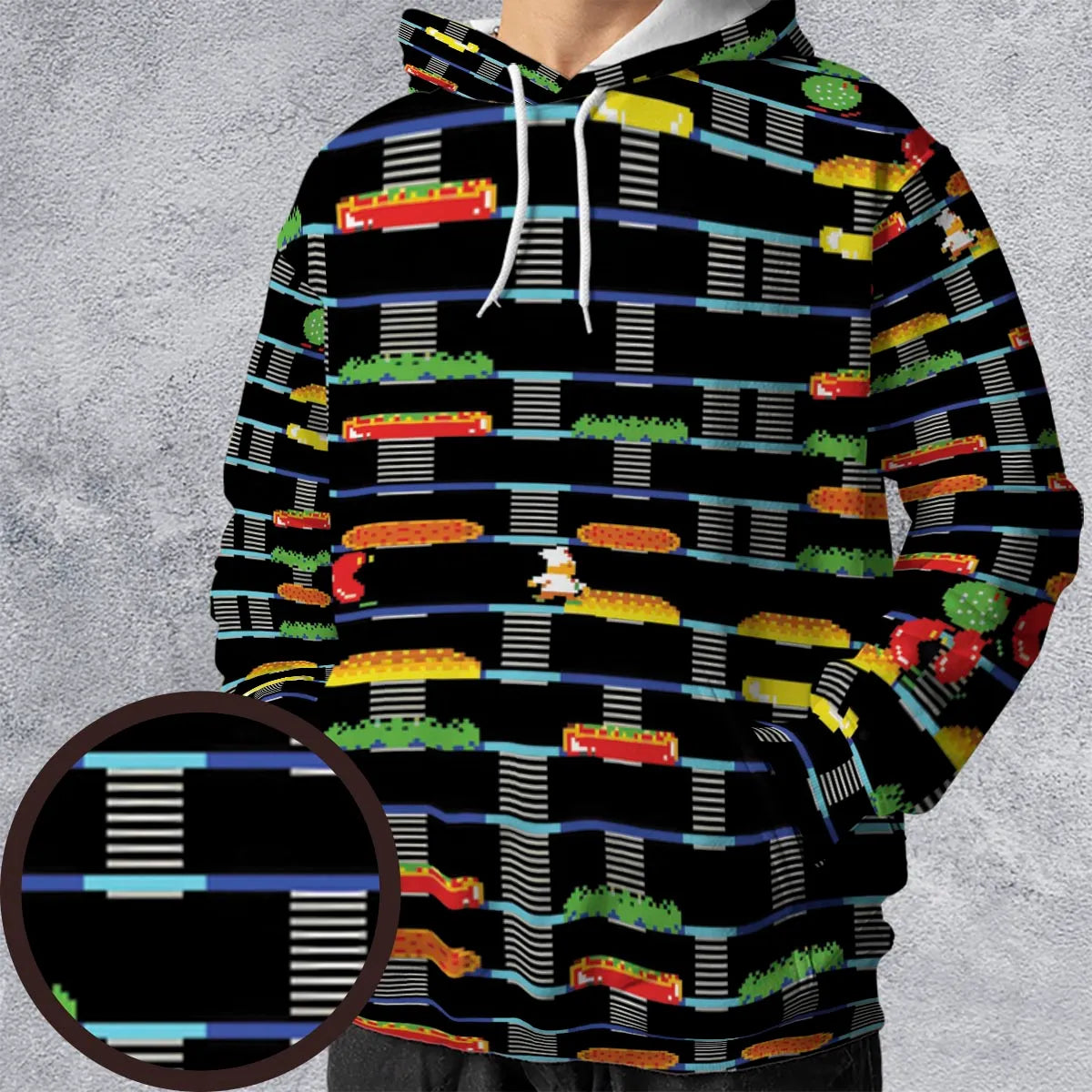BurgerTime Arcade Game All-over Print Hoodie
