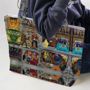 80’s Turtle Power Large Tote Bag