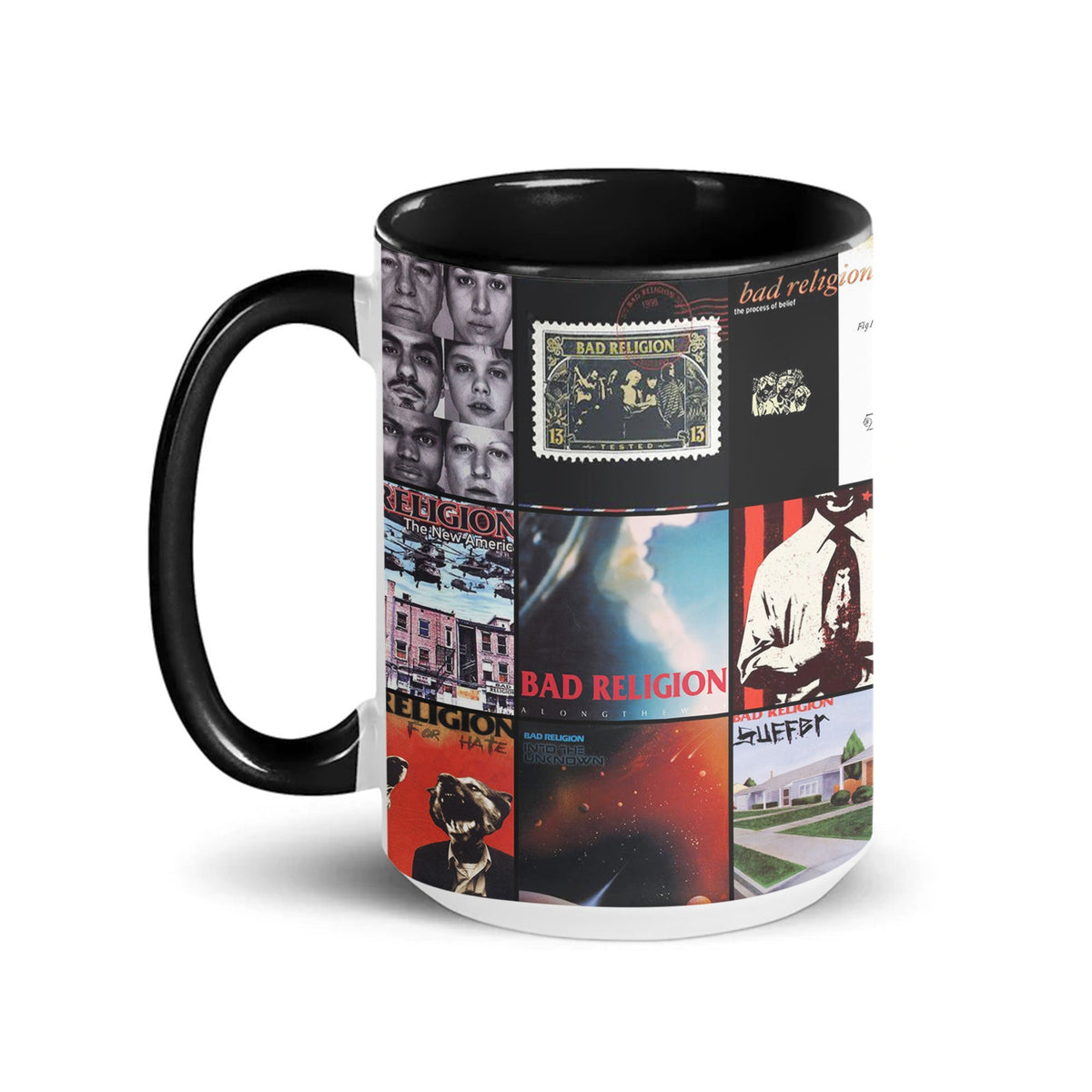 Bad Religion Accent Mug Classic Album Cover Collage Gift for Punk Rock Fans