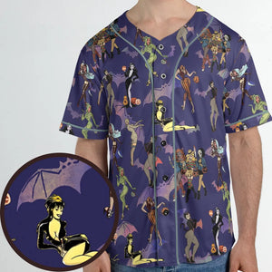 Horror Pin Up Girls Unisex Baseball Jersey