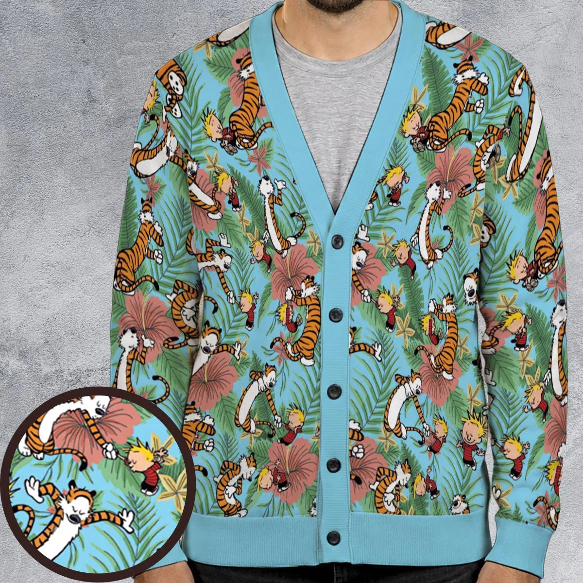 Calvin And Hobbes Dancing Cardigan