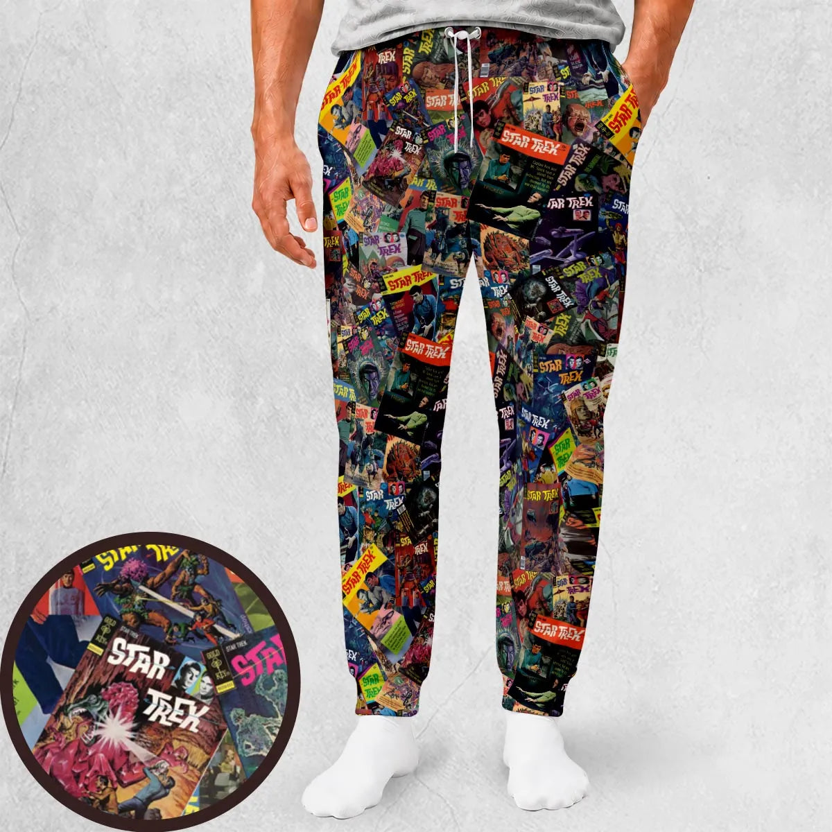 Vintage 1970s Star Trek Comic Books Collage Sweatpants