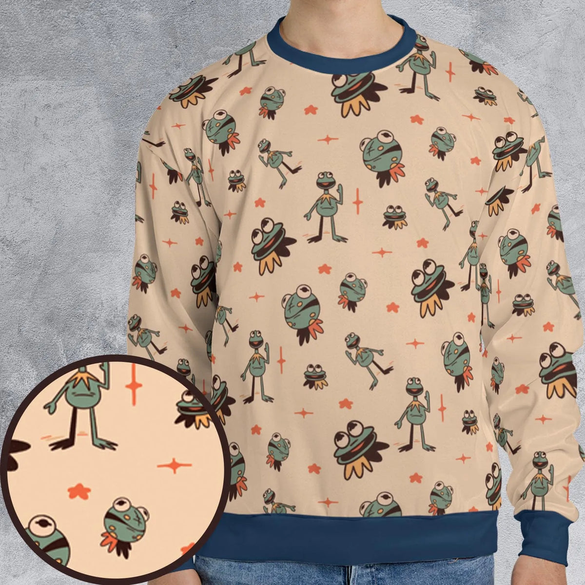 Kermit The Frog Doodles All-over Print Sweatshirt