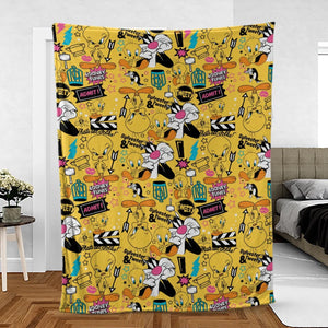 Cartoon Drip Looney Tunes Fleece Blanket