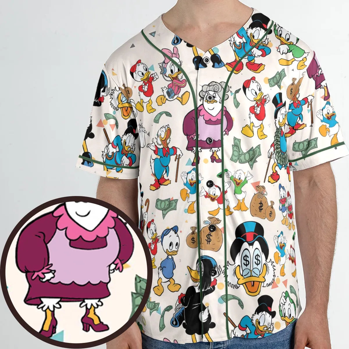 Donald Huey Dewey Ducktales Unisex Baseball Jersey
