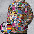 I heart 80s Collage Mr. T Back To the Future Pac-man All-over Print Hoodie