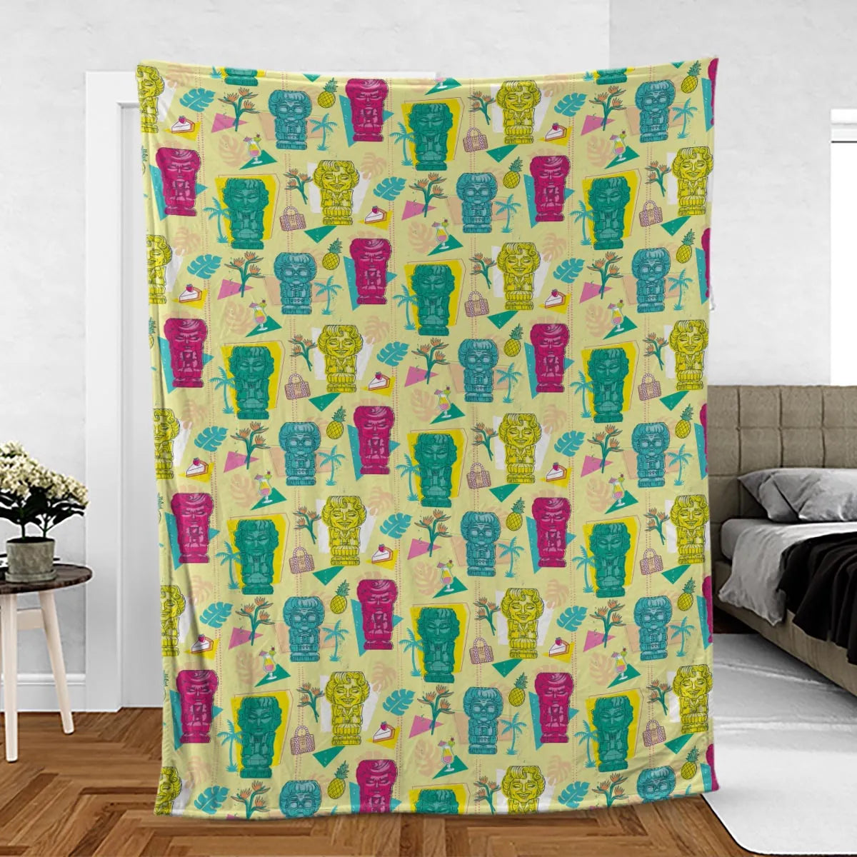 Golden Girls Tiki Shack Aloha Fleece Blanket