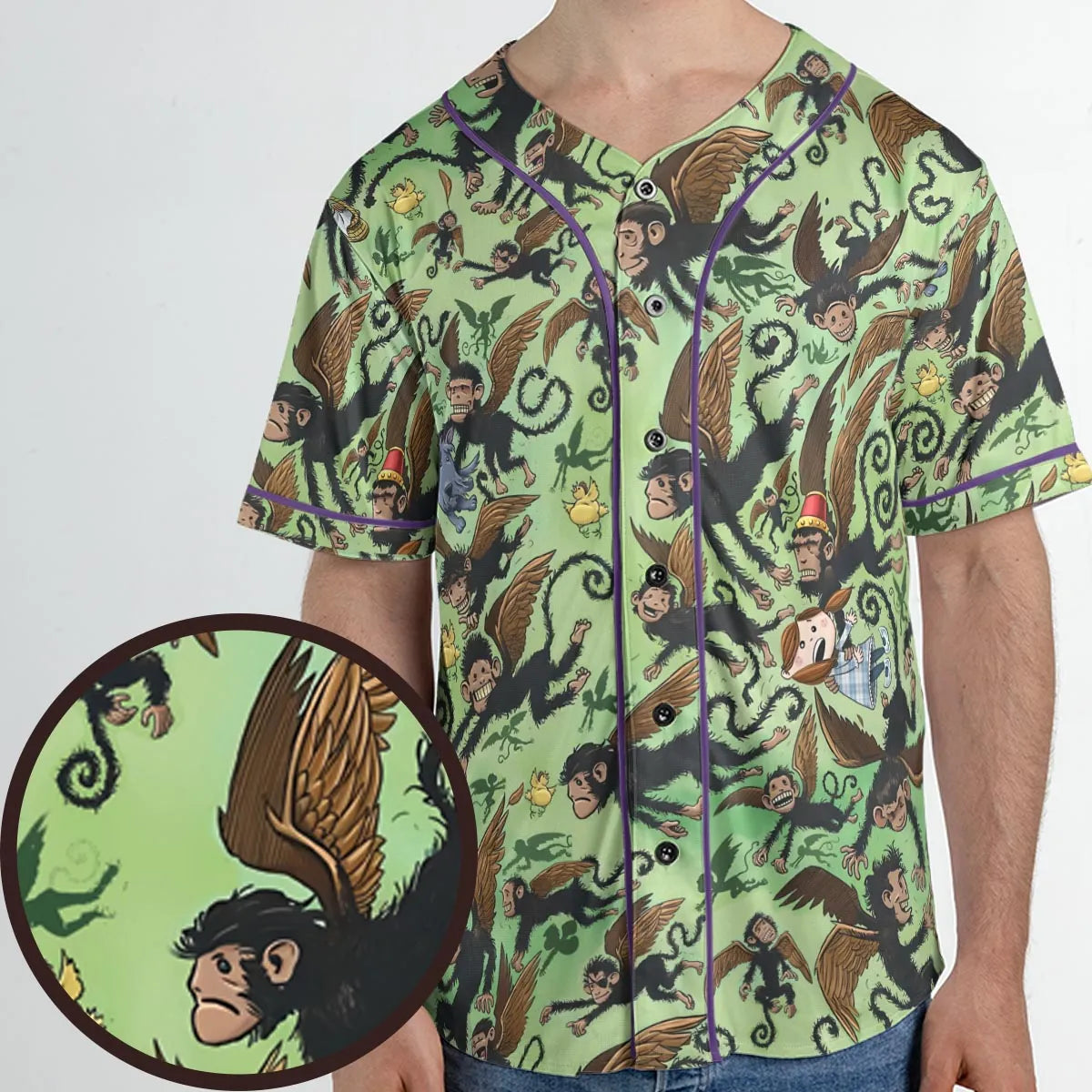 Flying Monkeys The Wizard Of Oz Unisex Baseball Jersey