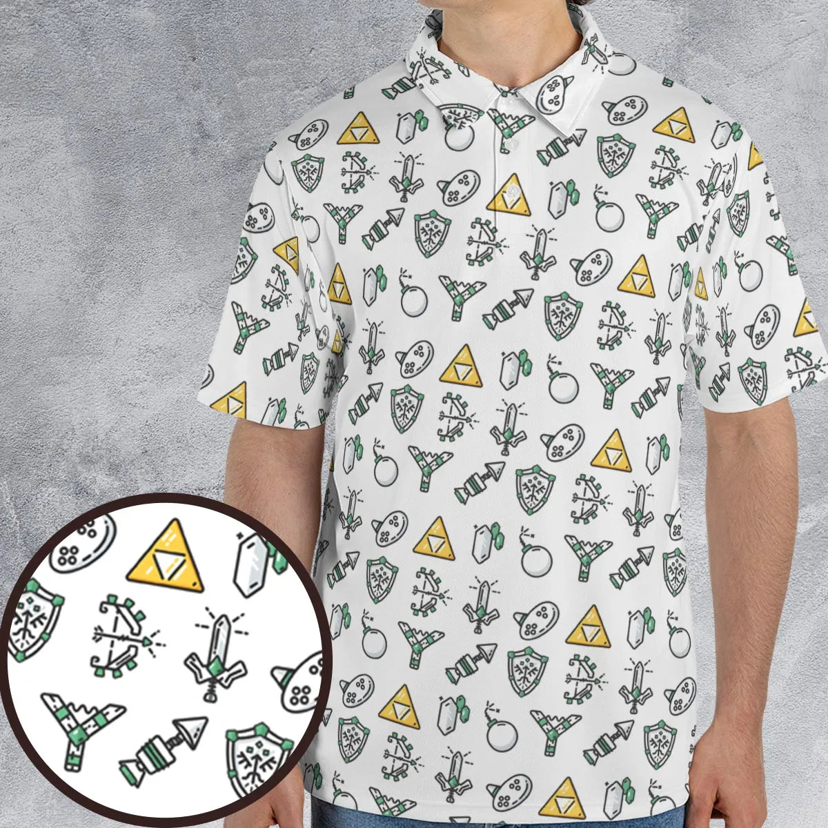 The Zelda Pixel Style AOP Men/Women Polo Shirt