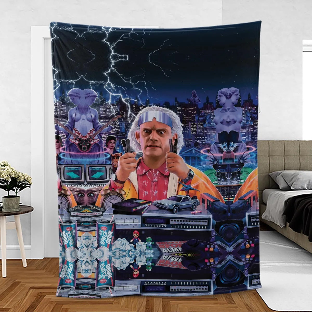 Great Scott! Back To The Future Fleece Blanket