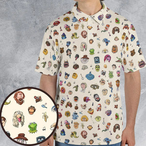The Muppets Pattern AOP Men/Women Polo Shirt