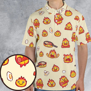 Calcifer Howl’s Moving Castle AOP Men/Women Polo Shirt