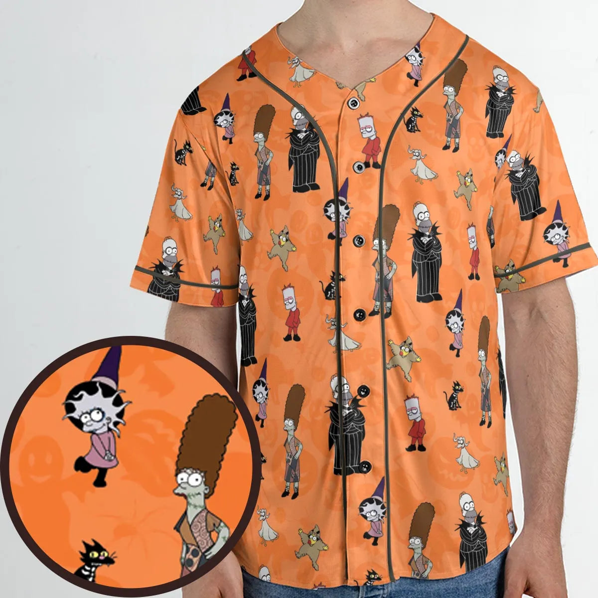 The Simpsons Halloween Unisex Baseball Jersey