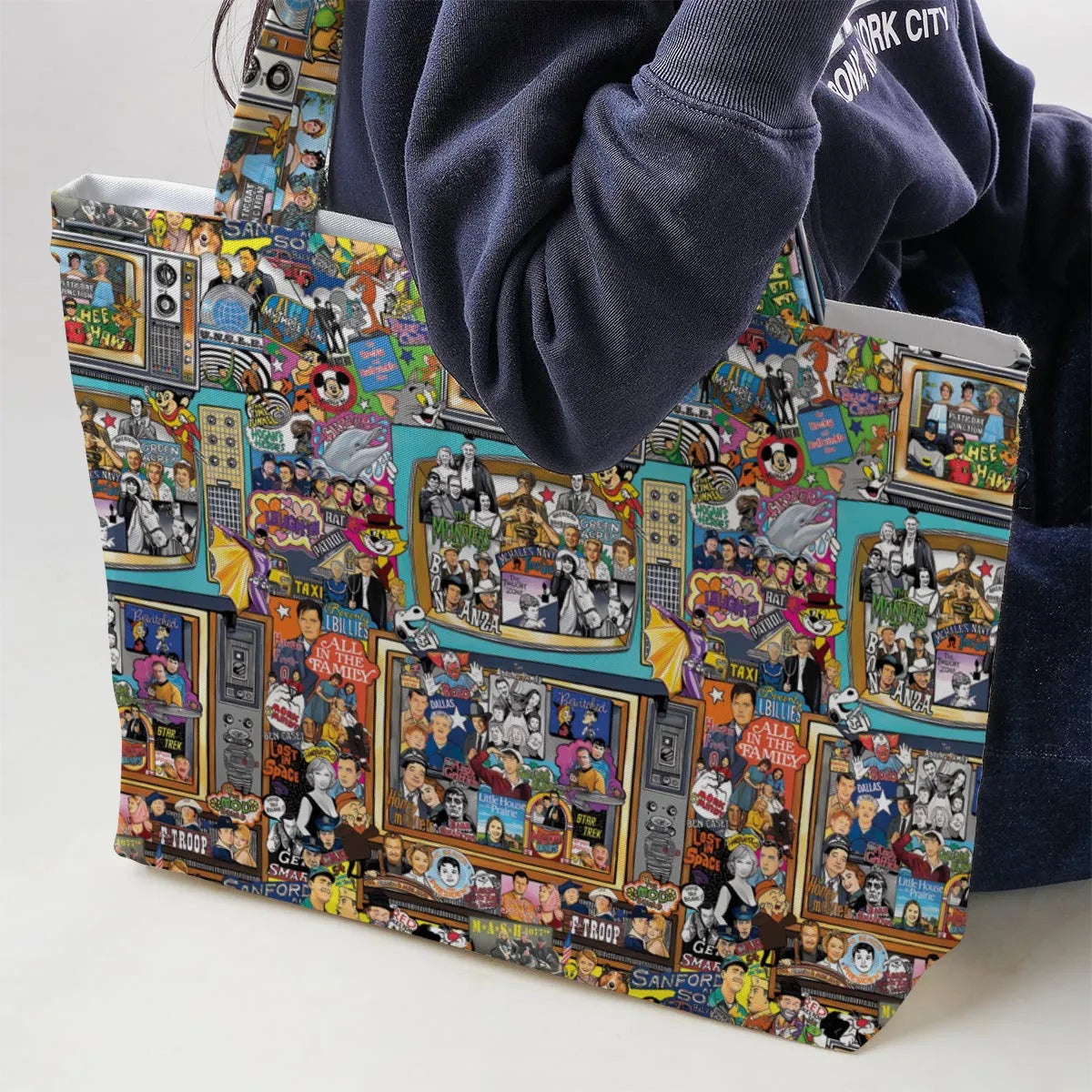 Timeless Memories of TV Large Tote Bag