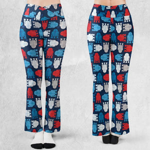 R2-D2 Star Wars 4th of July Pattern Flare Leggings