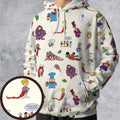 Schoolhouse Rock Characters All-over Print Hoodie