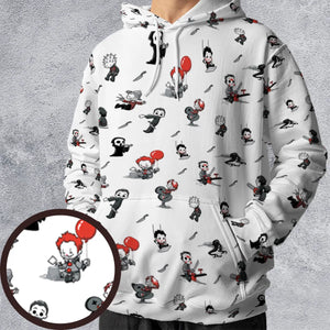 Baby Horror Characters Pattern All-over Print Hoodie