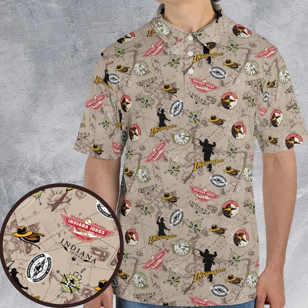 Indiana Jones Patterns AOP Men/Women Polo Shirt