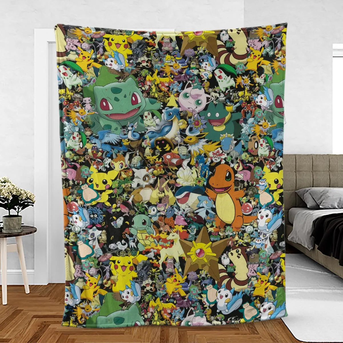Gotta Catch 'em all Pokemon Fleece Blanket