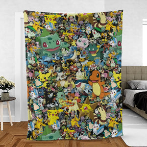 Gotta Catch 'em all Pokemon Fleece Blanket