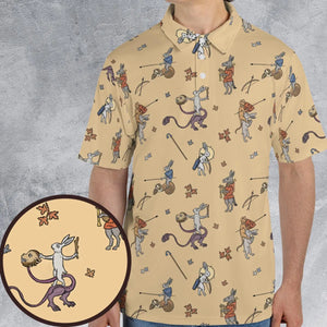 The Medieval Marginalia Killer Rabbit Monty Python AOP Men/Women Polo Shirt