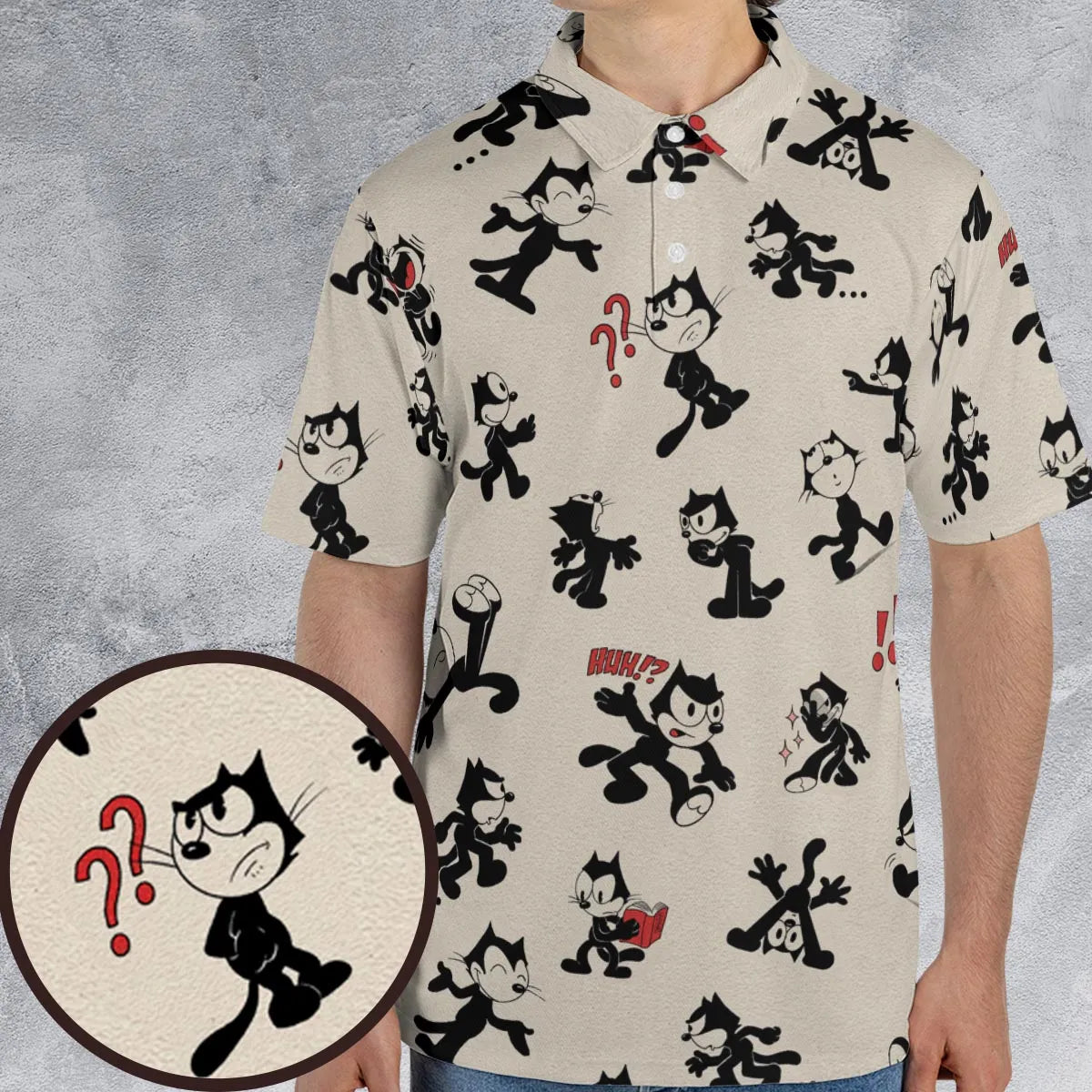 Felix The Cat AOP Men/Women Polo Shirt
