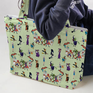 70s Witches Cartoon Characters Large Tote Bag