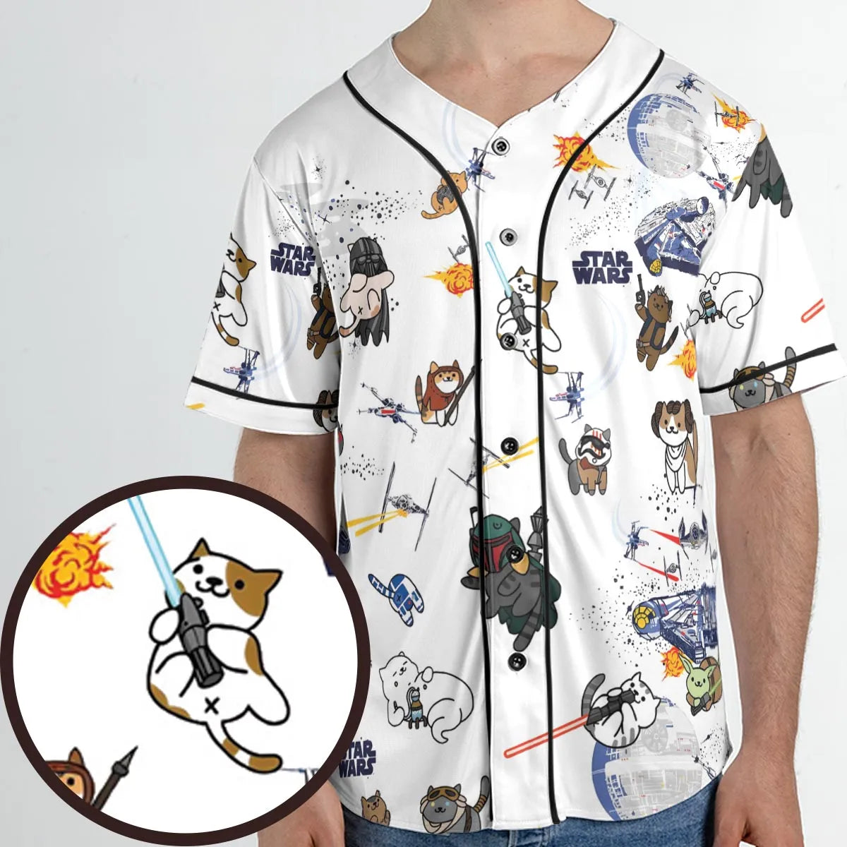 Star Wars Cats Unisex Baseball Jersey