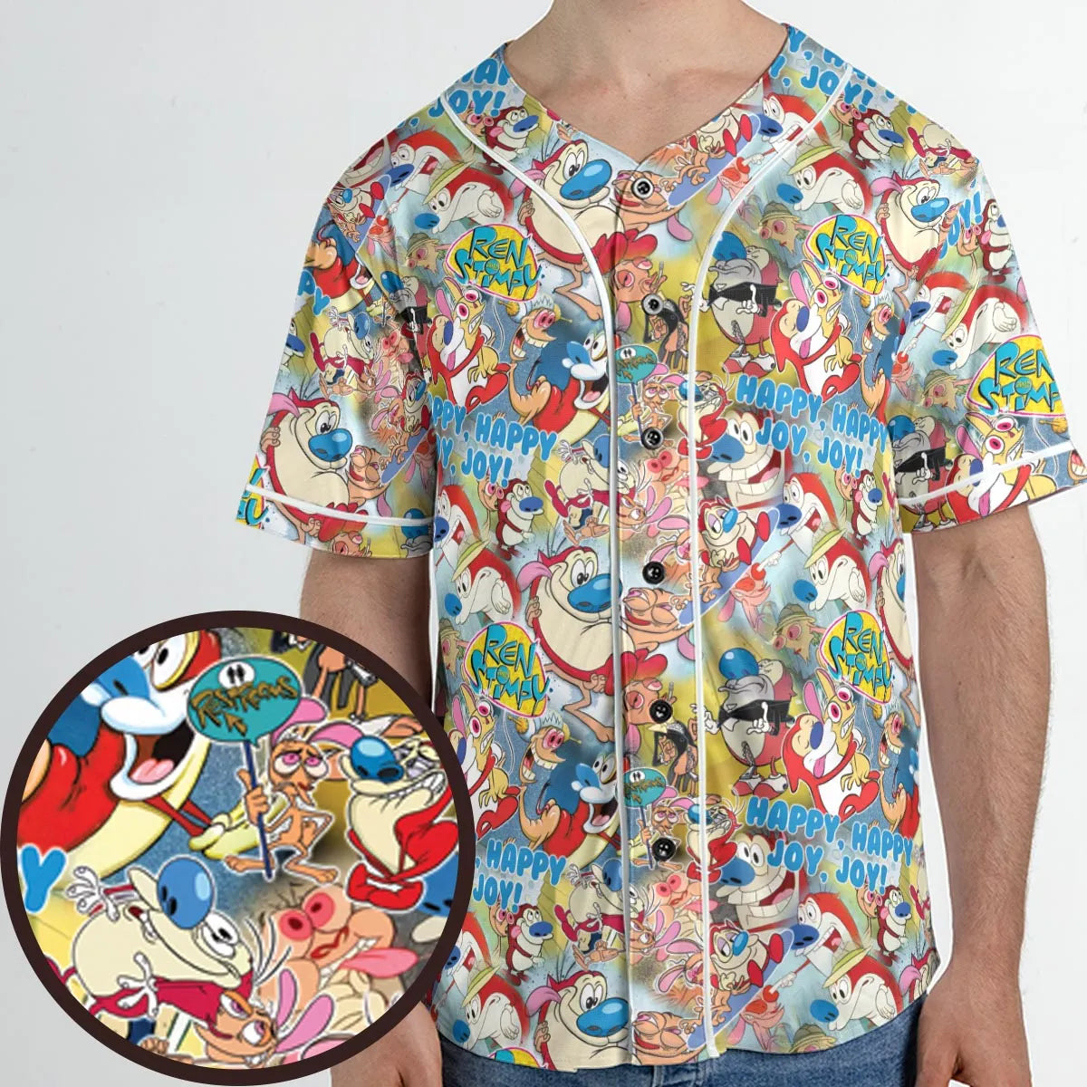 The Ren and Stimpy Show Unisex Baseball Jersey