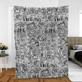 The Big Lebowski Doodles Fleece Blanket