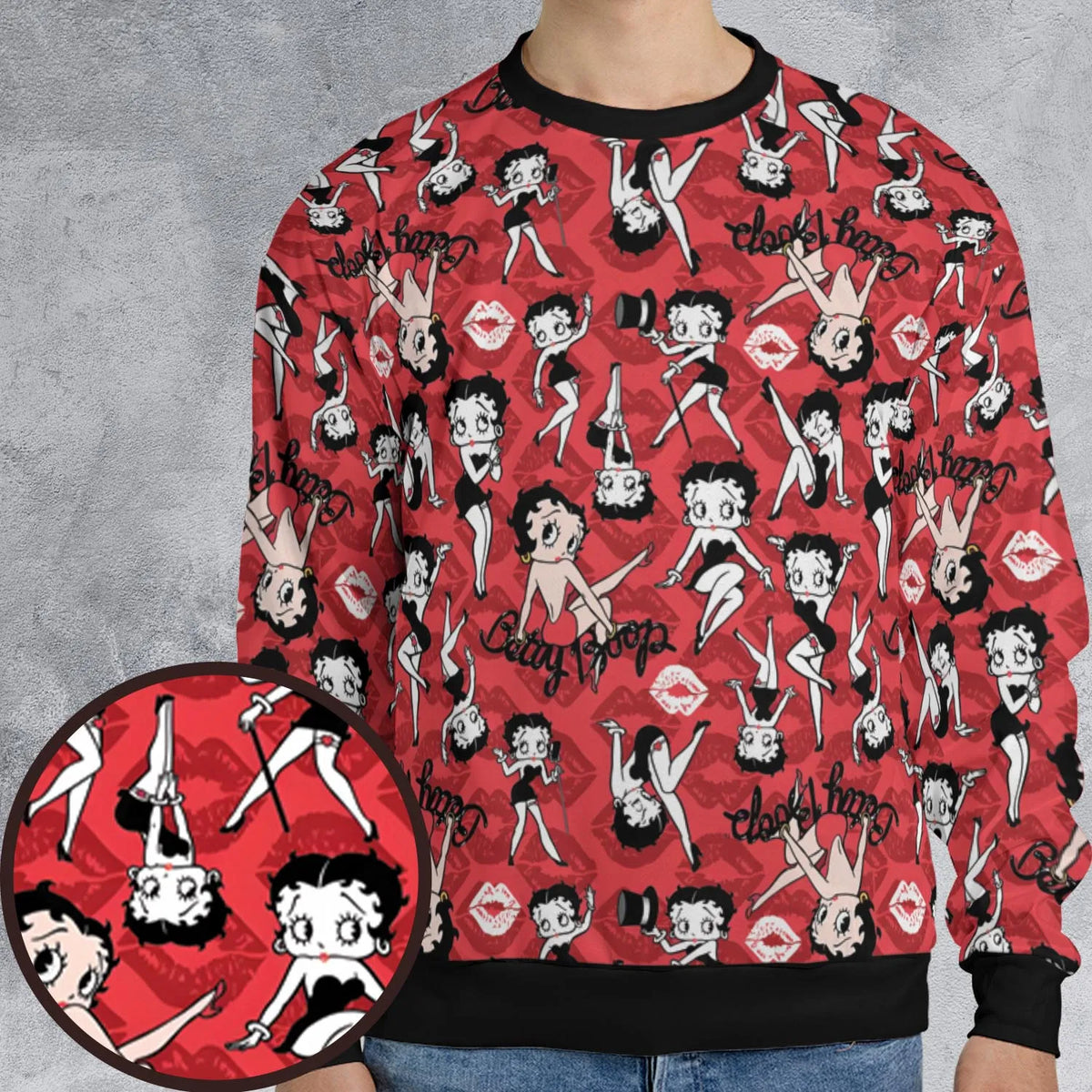 Betty Boop Singer Cartoon Sexy All-over Print Sweatshirt