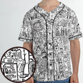 The Big Lebowski Doodles Unisex Baseball Jersey