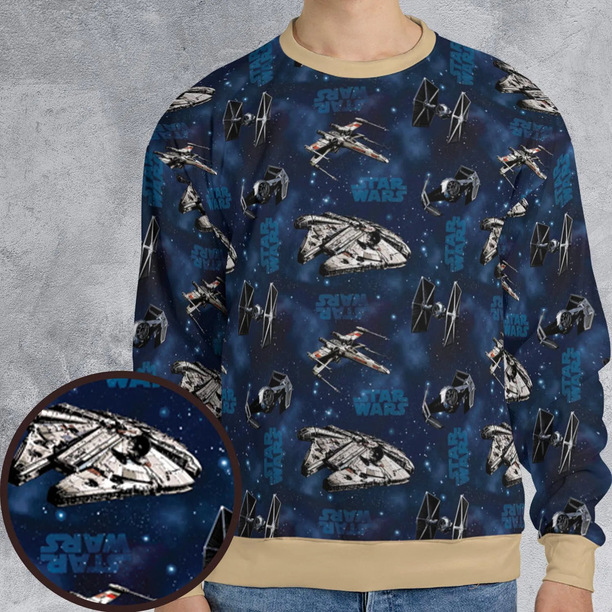 Star Wars Ships Pattern All-over Print Sweatshirt