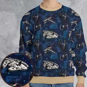 Star Wars Ships Pattern All-over Print Sweatshirt