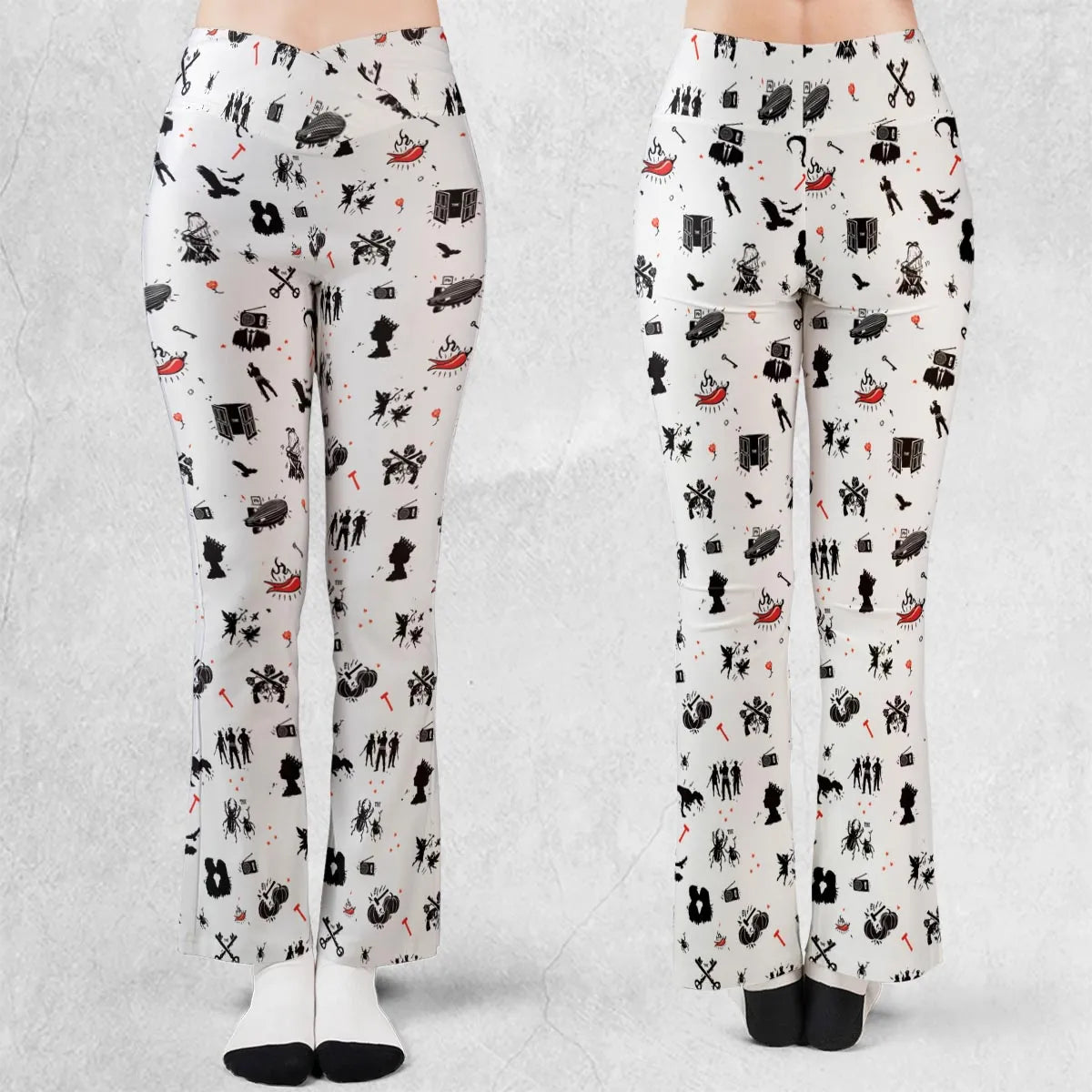 Legandary Bands Mashup Flare Leggings