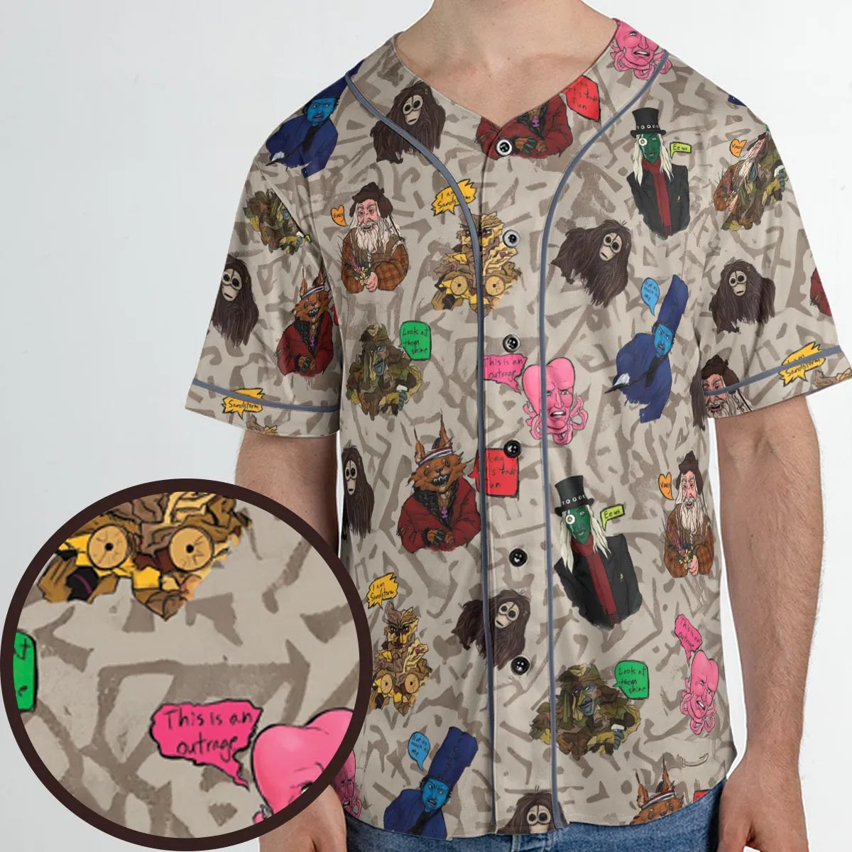 Look At Them Shine Mighty Boosh Unisex Baseball Jersey