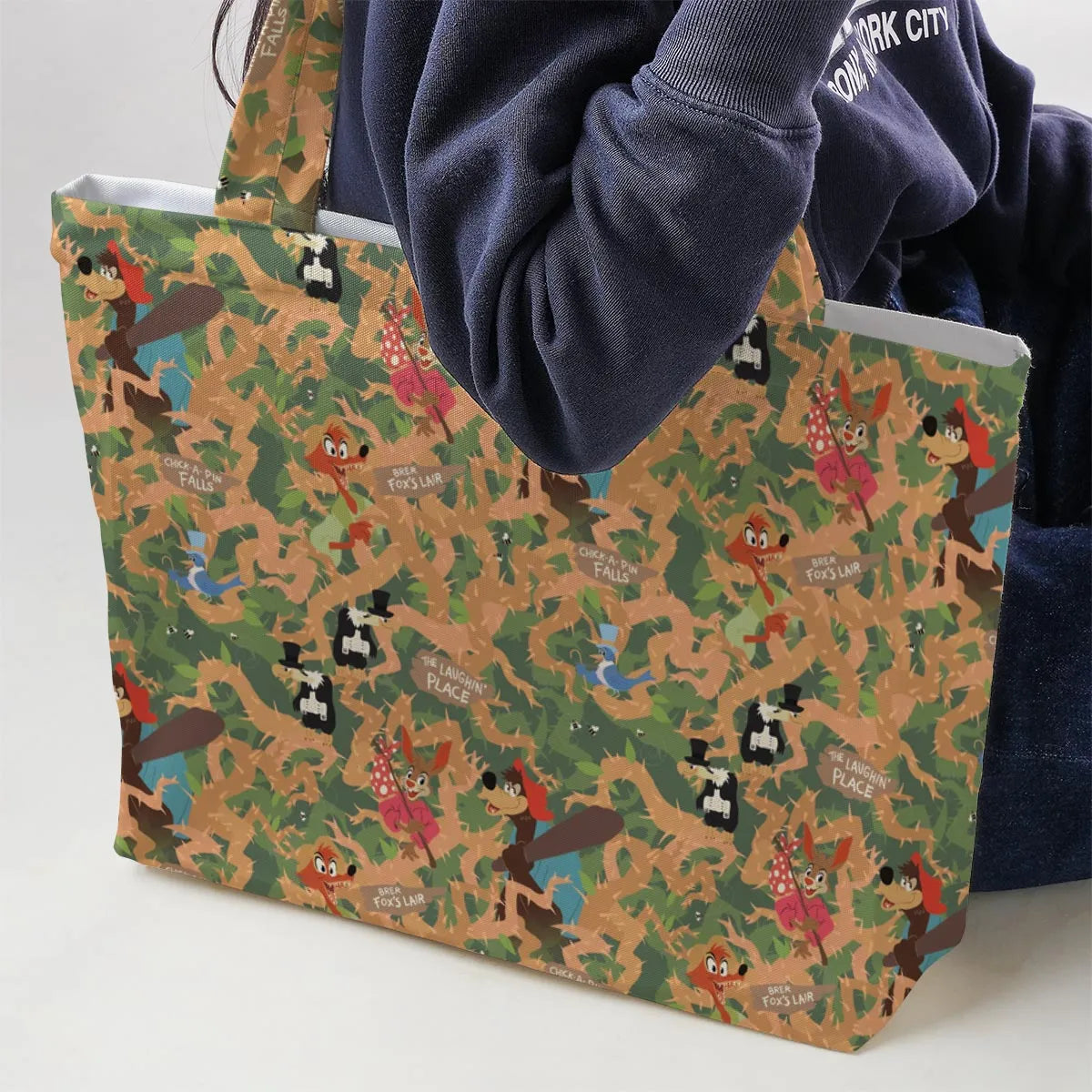 Flowing Down Splash Mountain Large Tote Bag