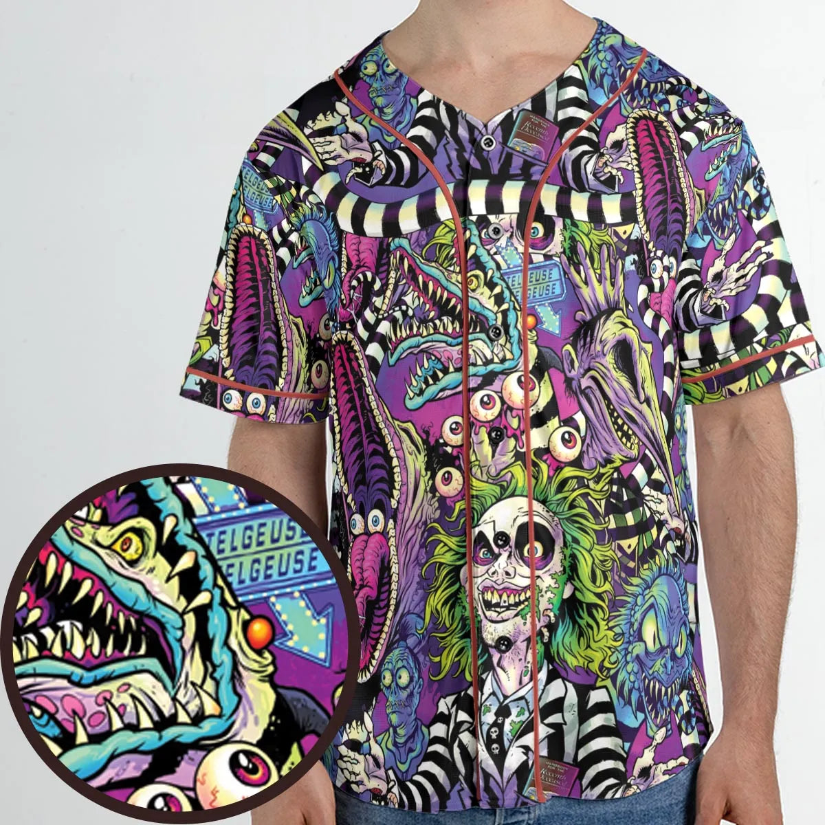 Stay Spooky Beetlejuice Unisex Baseball Jersey