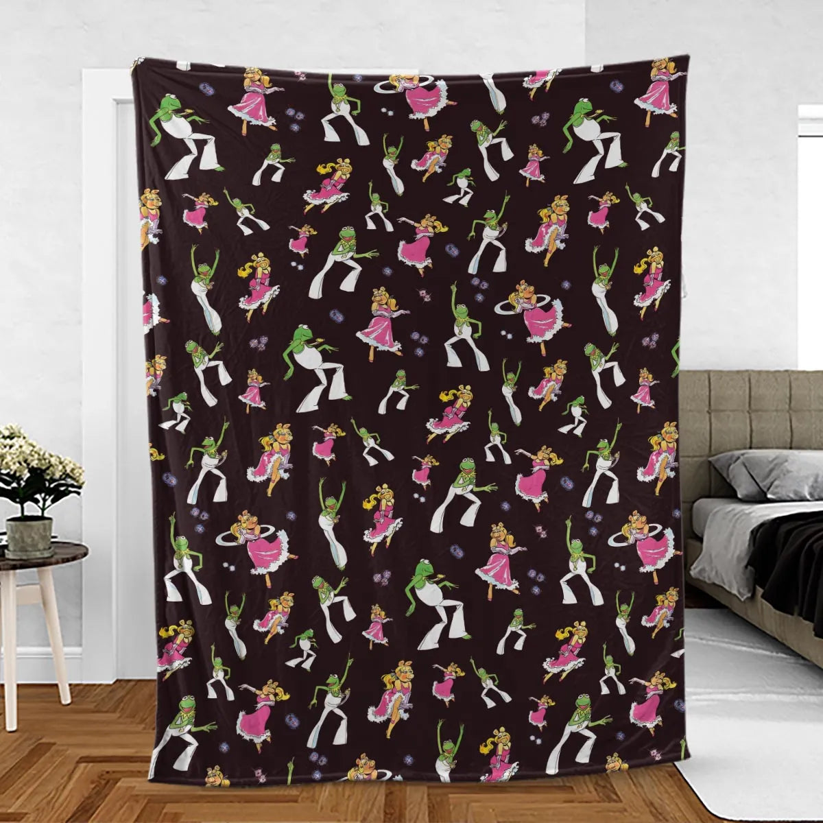 Disco Couple Kermit And Piggy The Muppet Show Fleece Blanket