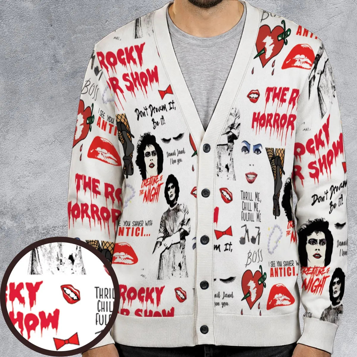 The Rocky Horror Picture Show Pattern Cardigan