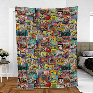 Retro Land TV Shows Fleece Blanket