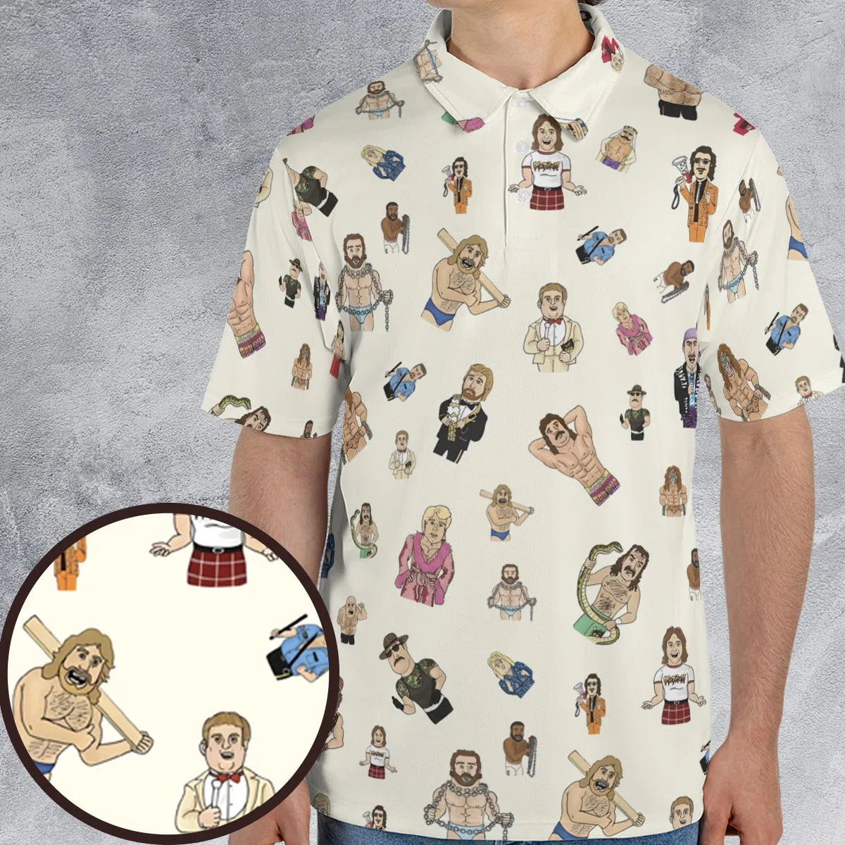 Old School Pro Wrestling AOP Men/Women Polo Shirt