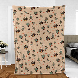 Kermit The Frog Doodles Fleece Blanket